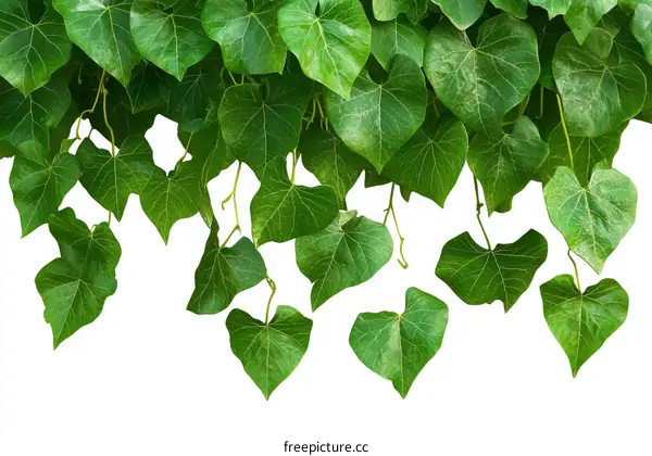 Hanging Green Leaves Border Design