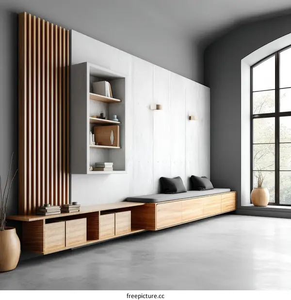Modern Minimalist Wooden Living Room Design