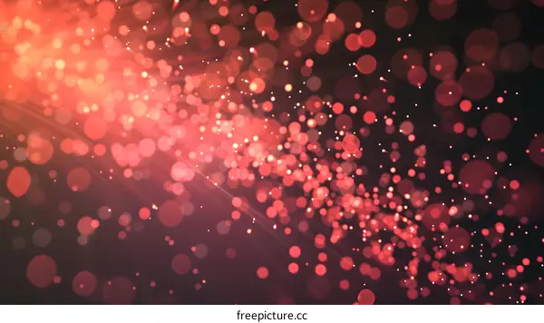 Red Abstract Background with Blurred Lights