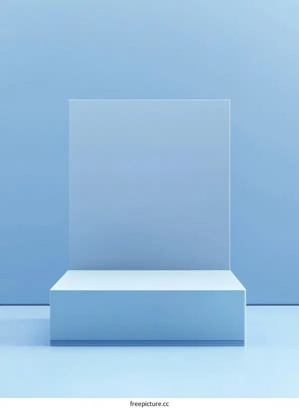 Abstract Light Blue Minimalist Display Platform