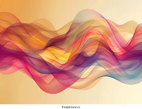 Abstract Colorful Waves: Vibrant Fluid Art