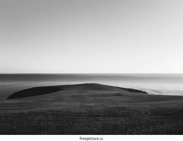 Grassy Hill Reaching into the Ocean