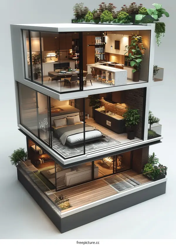 3-story modern house