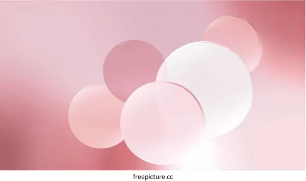 Abstract Geometric Shapes in Pastel Pink
