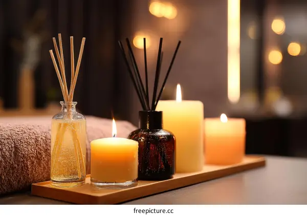 Relaxing Spa Scented Candles and Diffusers