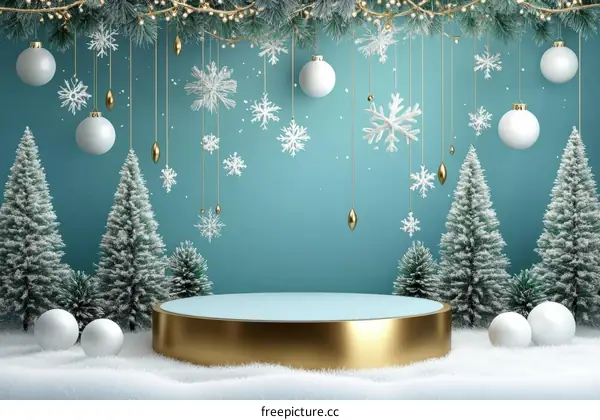 Winter Wonderland Christmas Display Podium