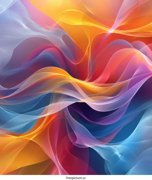Abstract Colorful Flowing Lines Background Design