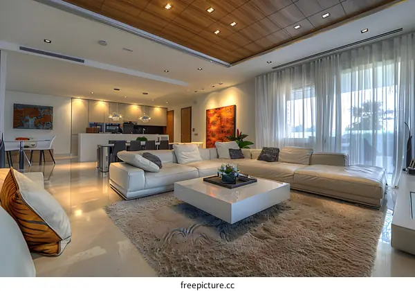 Modern minimalist living room