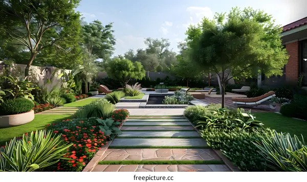 Garden landscape design renderings