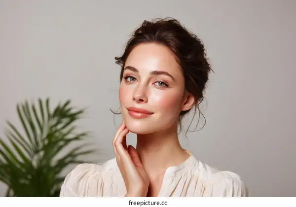 Beautiful Woman with Healthy Skin Portrait