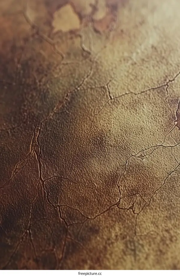 Close-up of a leather texture with cracks