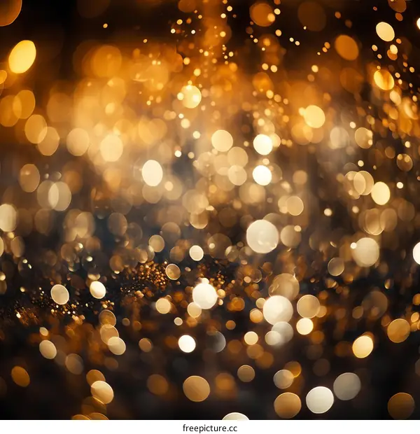 Golden Bokeh Glitter Background