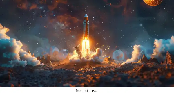 Rocket Launch into Space