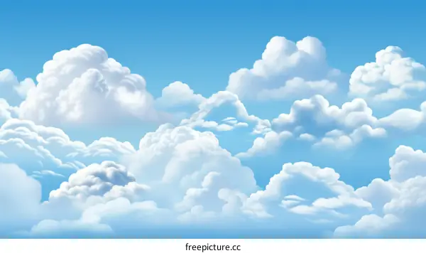 White Clouds and Blue Sky