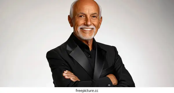 Smiling Senior Man in Formal Wear