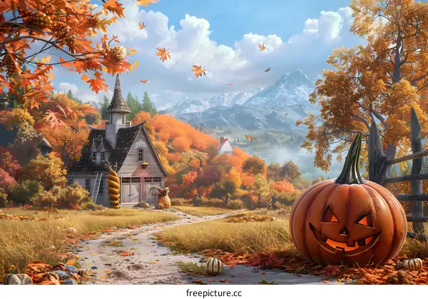 Halloween Pumpkin Cottage