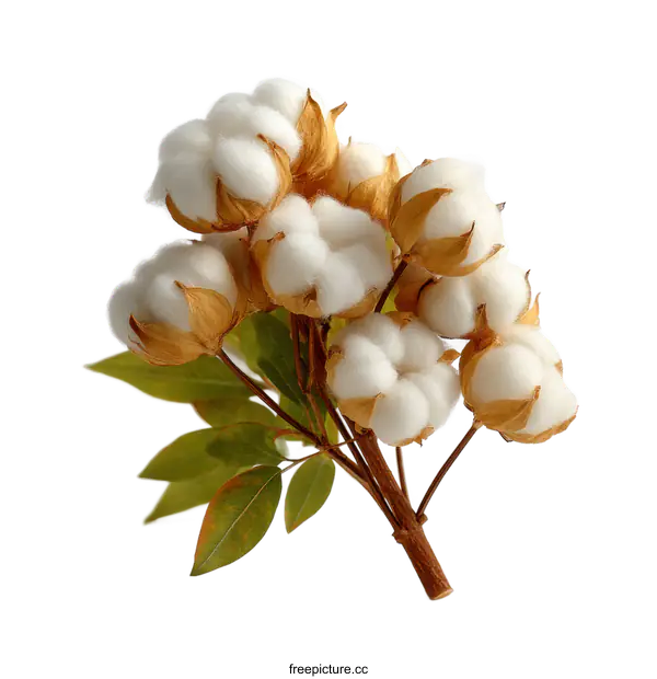 [Transparent Background PNG]Cotton Plant Close-Up Photography