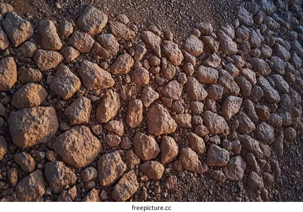 Close-up view of a rock wall texture