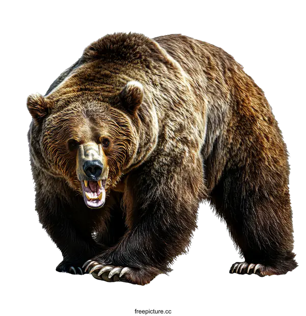 [Transparent Background PNG]Powerful Brown Bear Image