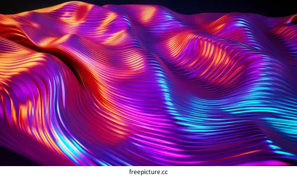 Vivid Wavy Colorful Abstract Background