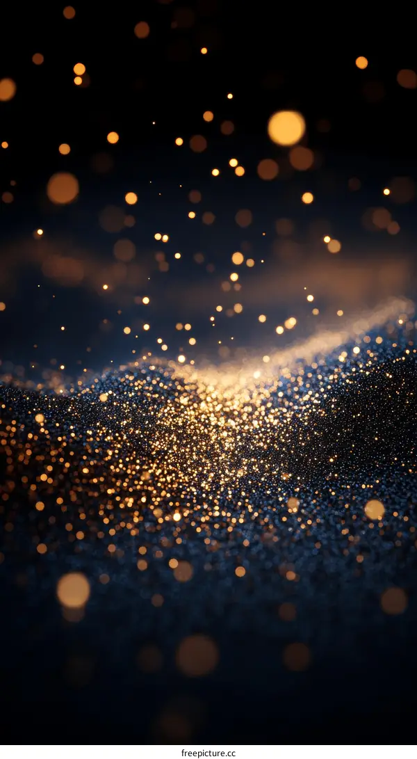 Sparkling Golden Glitter Background