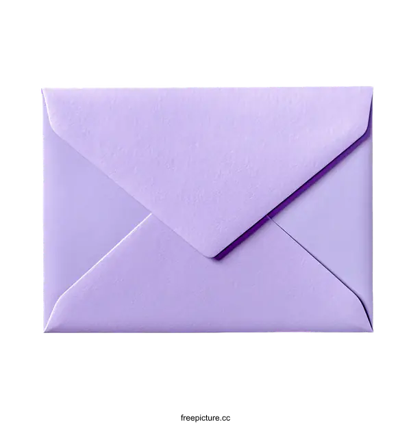 [Transparent Background PNG]Lavender Envelope Close-up