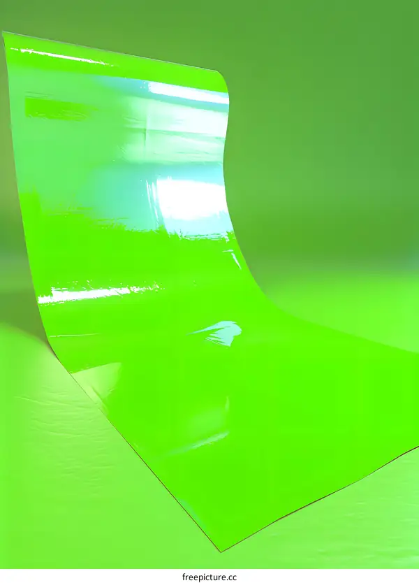 Green Vinyl Roll On Green Background