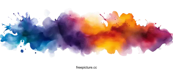 [Transparent Background PNG]Abstract Watercolor Paint Splatter Art Background
