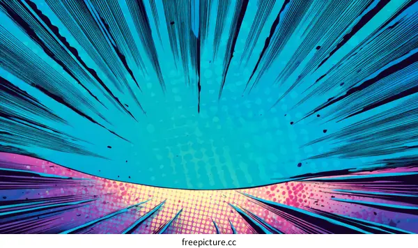 Abstract Colorful Comic Book Background Illustration