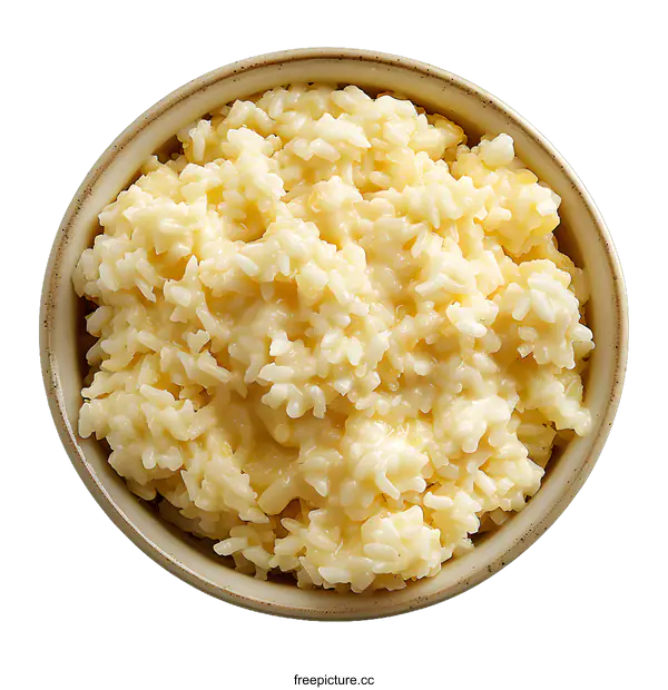 [Transparent Background PNG]Bowl of Rice with Butter