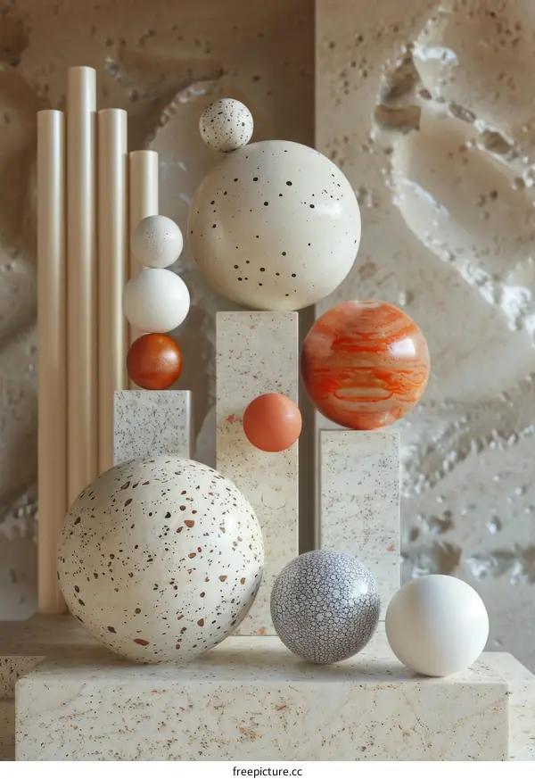 Abstract Geometric Shapes Composition