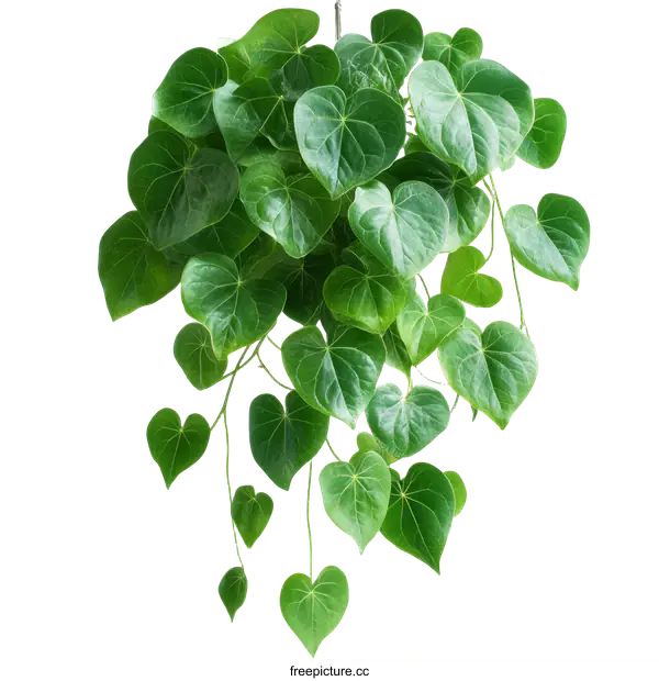 [Transparent Background PNG]Heart-shaped Leaves Hanging Plant