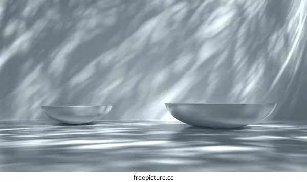 Abstract Minimalist Product Display with Light Effects