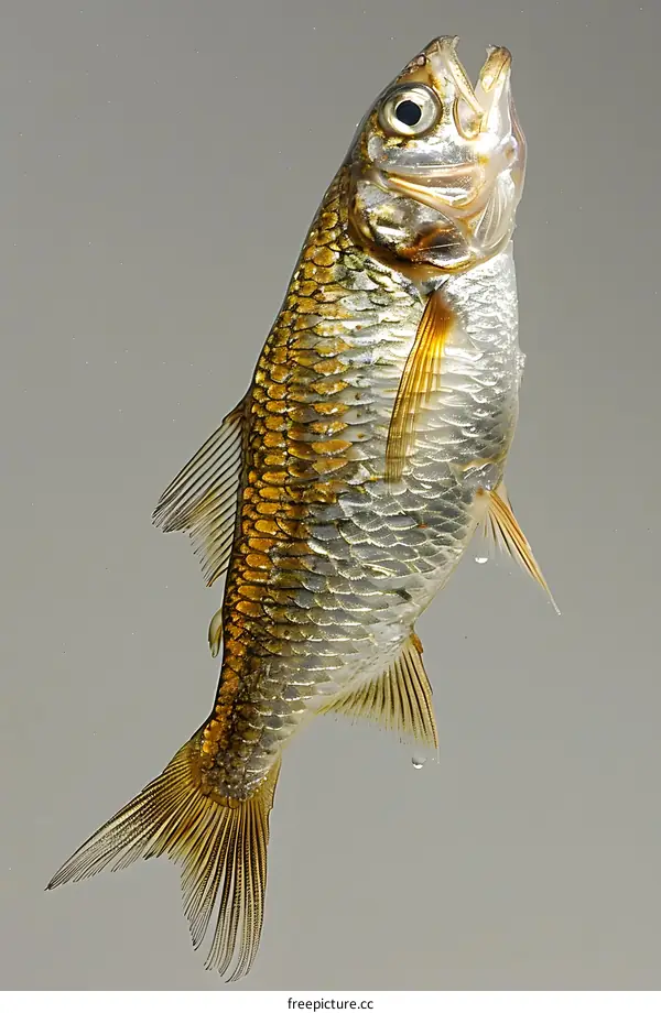 A close up of a goldfish