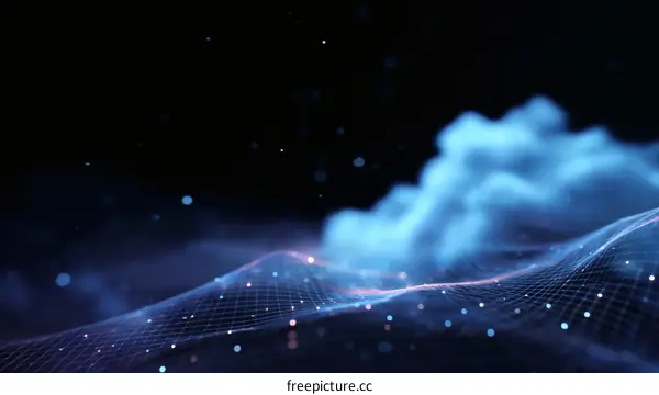 Abstract Digital Waveform Illustration