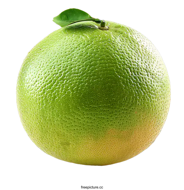 [Transparent Background PNG]Green grapefruit on white background