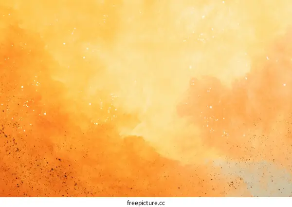 Abstract Watercolor Orange Background Design