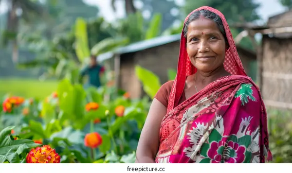 Rural Woman in Traditional Clothing