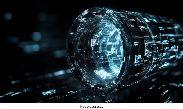 Abstract Futuristic Technology Tube Design