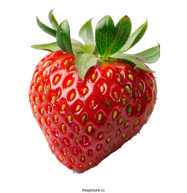 [Transparent Background PNG]Close Up Of A Fresh Strawberry