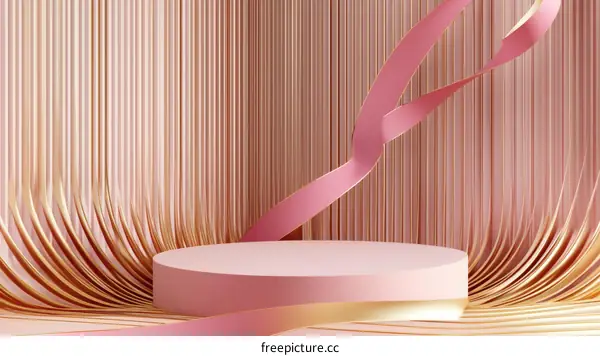 Elegant Pink and Gold Product Display