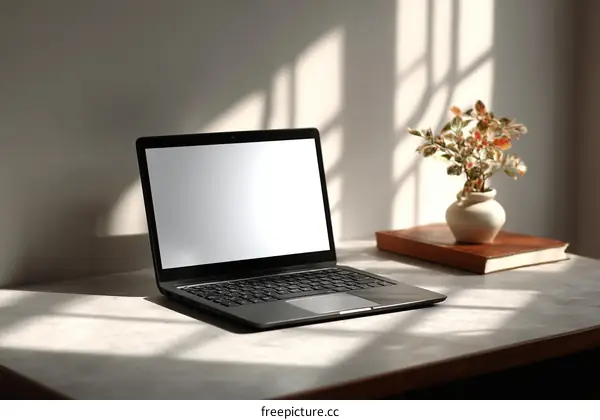 Modern Laptop Workspace with Natural Light