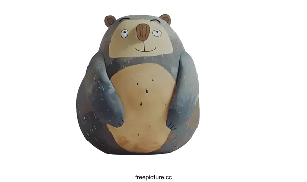 [Transparent Background PNG]Cute Cartoon Bear Wooden Handmade Toy