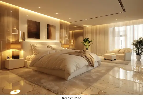 Modern and Minimalist Luxury Bedroom Design