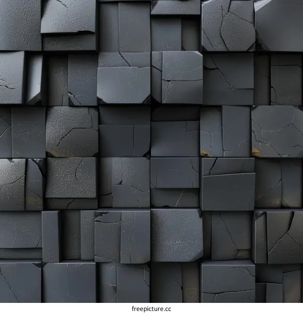Black Cracked Tiles