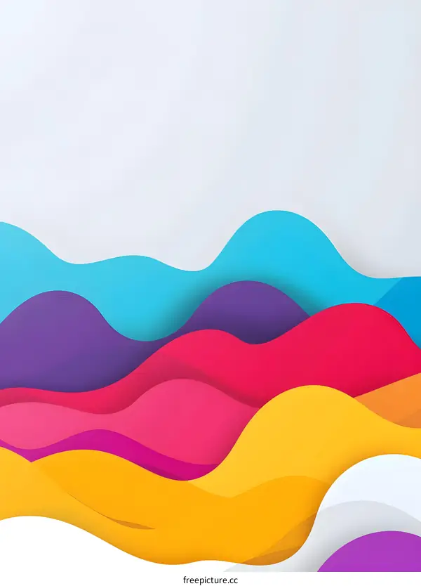 Abstract Colorful Waves Background