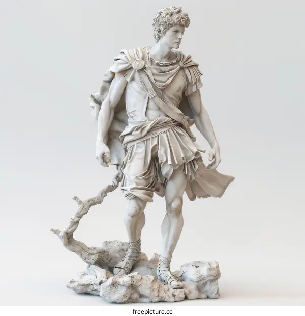 Classical Statue of a Roman Man