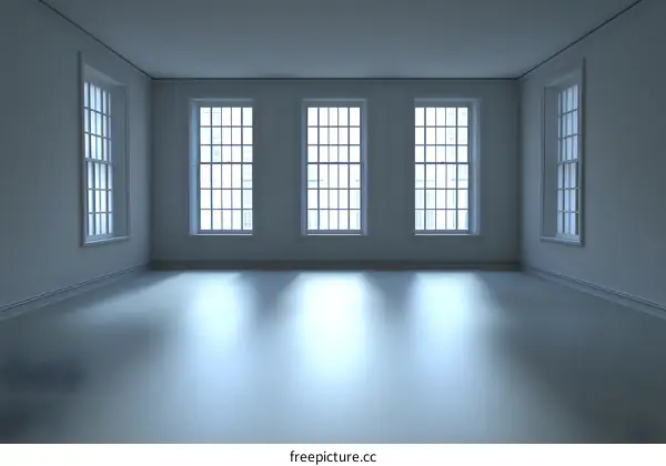 Empty Room With Three Windows