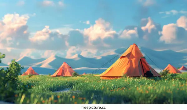 Camping in the beautiful mountains