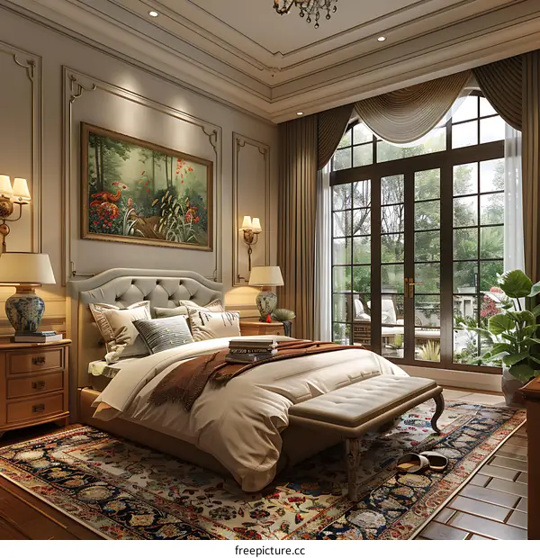 European-style bedroom renderings